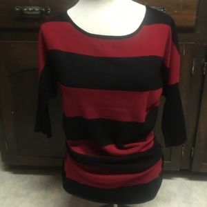 Slimming top gathering sides size large